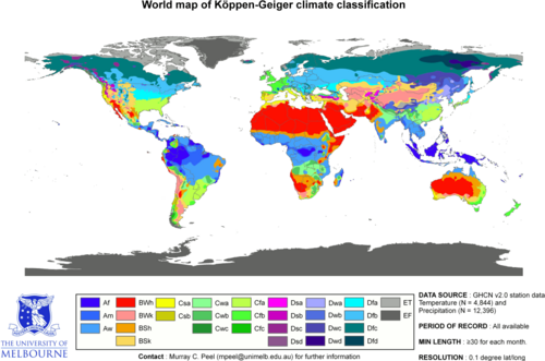 Mapa stref klimatycznych świata