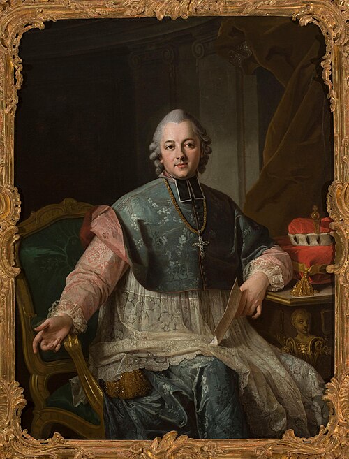 Portret biskupa w stroju z XVIII w.