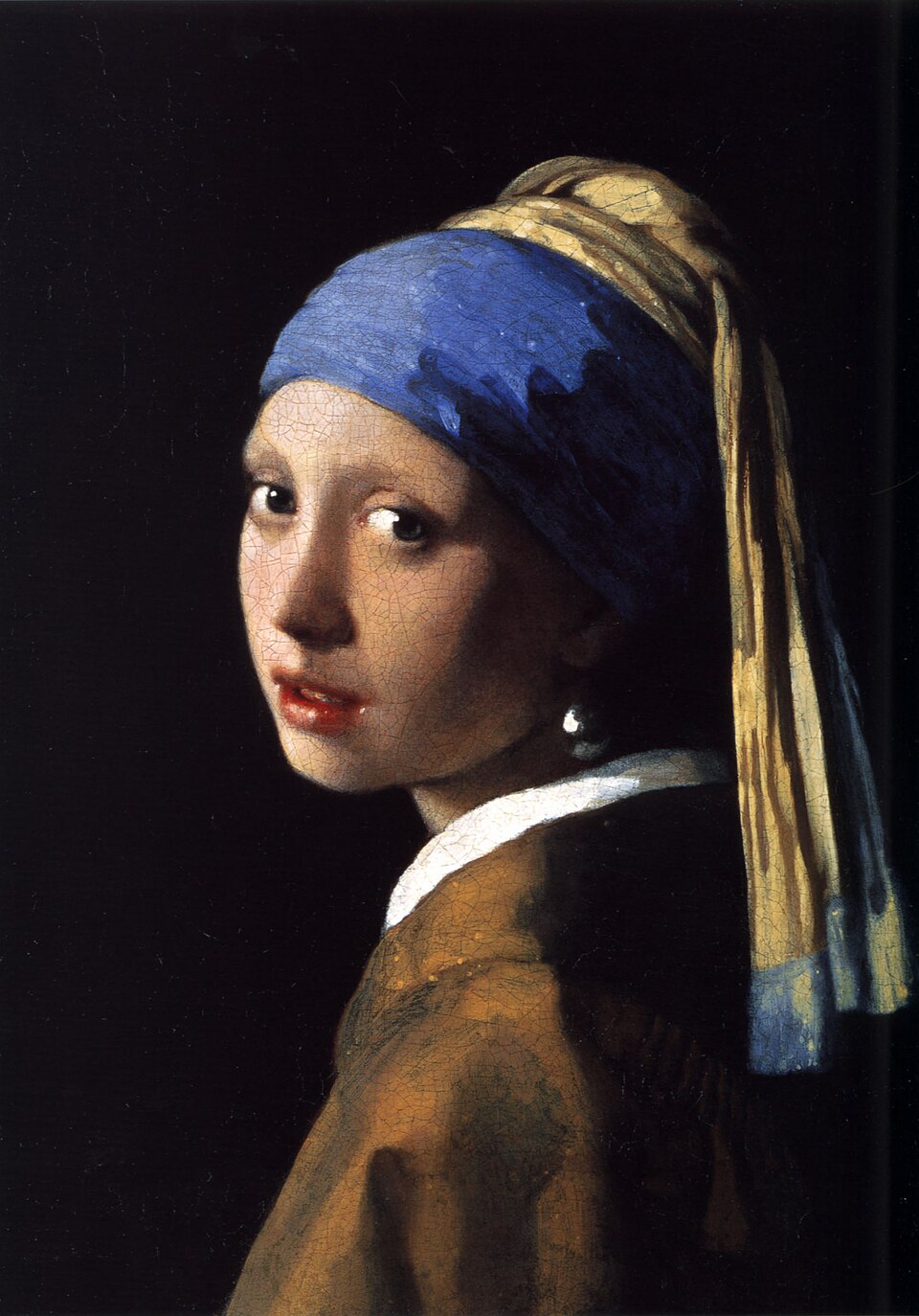 Portret dziewczyny w turbanie z perłową kolczykiem